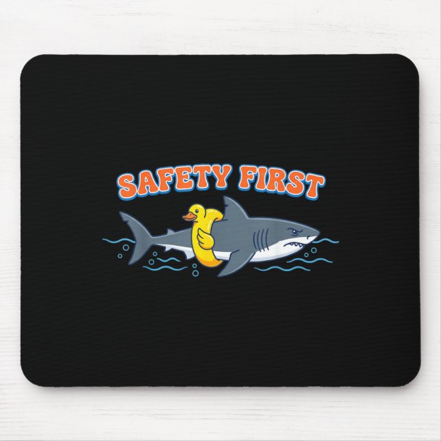 Sicherheits-Fun-Shark-Gummiente-Floatie-Sommer Mousepad (Vorne)