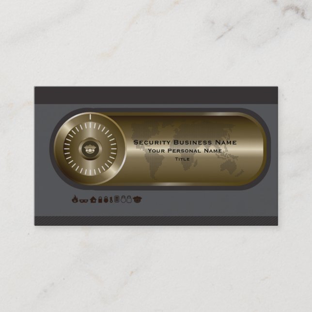 Sicherheits-Geschäfts-Visitenkarte Visitenkarte (Vorderseite)