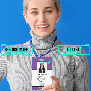 Sicherheits-ID Mitarbeiterabzeichen - Vertikal Ausweis