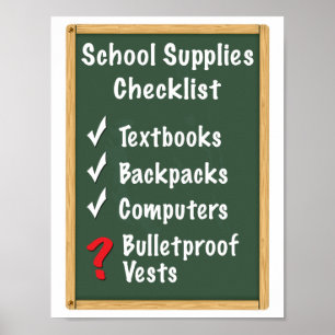 Sicherheitsausstattungsliste für Schulen Poster