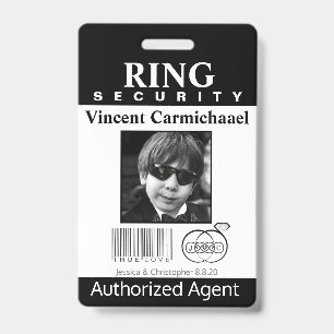 Sicherheitsausweis für Ringträger Ausweis