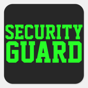 Sicherheitsbeamte-Neon-Grün Quadratischer Aufkleber