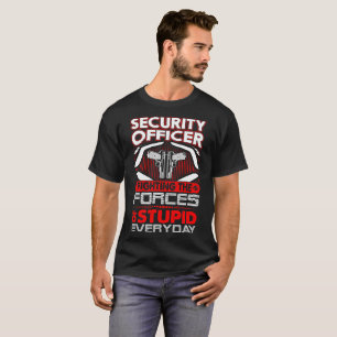 Sicherheitsbeamterfighting-Kraft von dummem T-Shirt