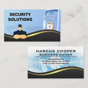 Sicherheitsbehörde   Telefon-Lock-Tech Visitenkarte