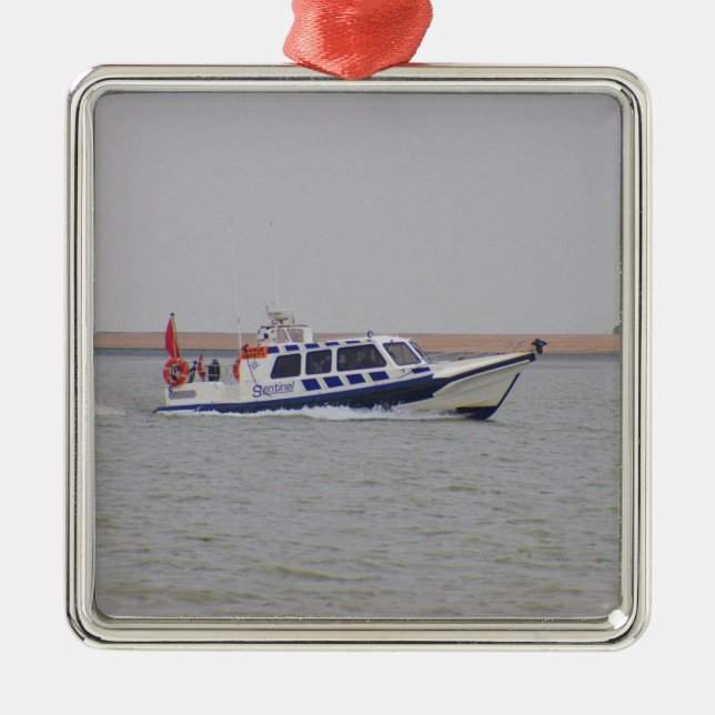 Sicherheitsboot Ornament Aus Metall (Vorne)