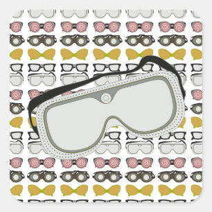 Sicherheitsbrille Quadratischer Aufkleber