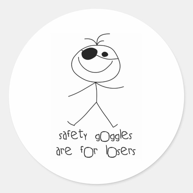 Sicherheitsbrille Runder Aufkleber (Vorderseite)
