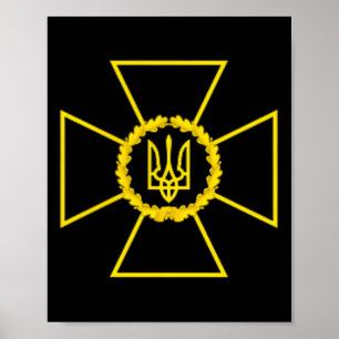 Sicherheitsdienst der Ukraine Emblem Sbu Flagge Uk Poster