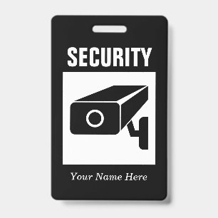 Sicherheitsfirmen Namensschild mit CCTV-Kamera-Log Ausweis