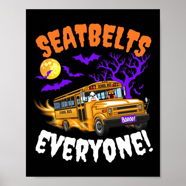 Sicherheitsgurte Jeder Magie-Schulbusfahrer Funny  Poster (Vorne)