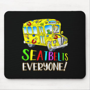 Sicherheitsgurte Jedermann Spaß Magischer Schulbus Mousepad
