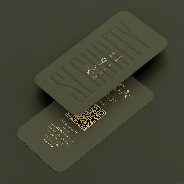 Sicherheitsingenieur Cyber Army Green Modern Visitenkarte (Security Engineer Cyber Army Green Modern Business Card
)
