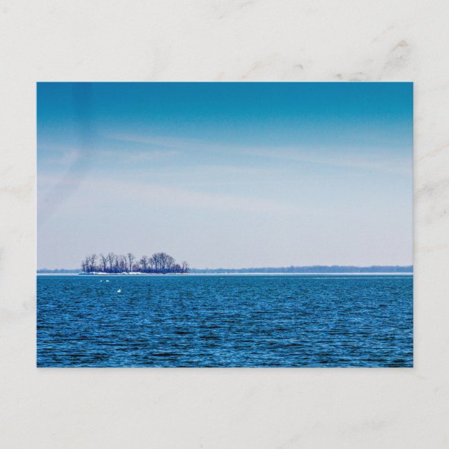 Sicherheitsinsel, Grand Lake Saint Marys, Ohio Postkarte (Vorderseite)