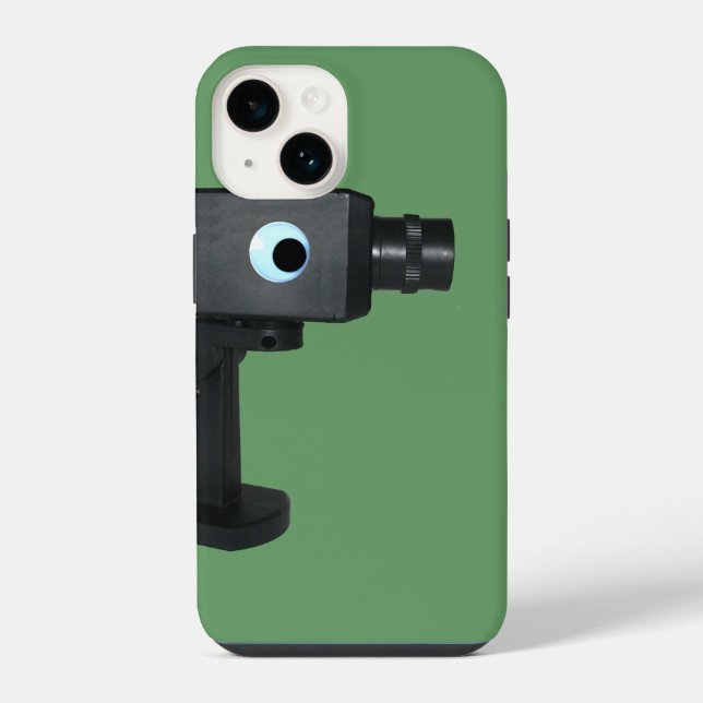 Sicherheitskamera mit Google-Augen iPhone Hülle (Rückseite)