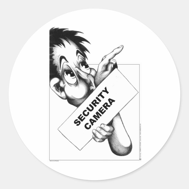 Sicherheitskamera Runder Aufkleber (Vorderseite)