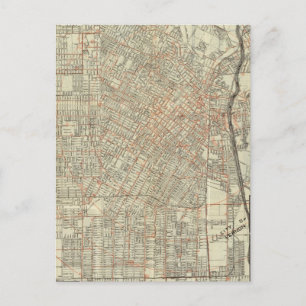 Sicherheitskarte und Straßenbahn in Los Angeles Postkarte