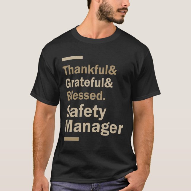 Sicherheitsmanager Geschenke Funny Job Title Profe T-Shirt (Vorderseite)