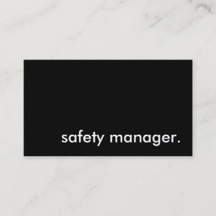 Sicherheitsmanager. Visitenkarte