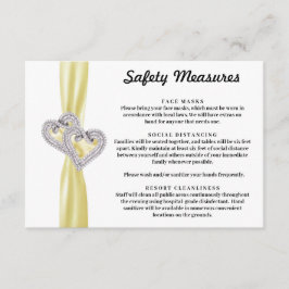 Sicherheitsmaßnahmen für gelbe Schleimhaut Begleitkarte