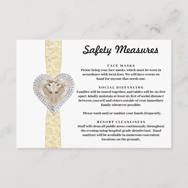 Sicherheitsmaßnahmen für Gelborange S Begleitkarte (Vorderseite)