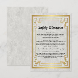 Sicherheitsmaßnahmen für goldgeometrische Marmor Begleitkarte