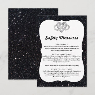 Sicherheitsmaßnahmen für schwarzes Glitter-Infinit Begleitkarte