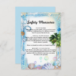 Sicherheitsmaßnahmen für tropische Strände Begleitkarte