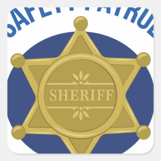 Sicherheitspatrouille Quadratischer Aufkleber