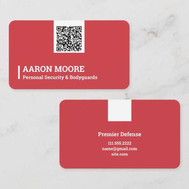 Sicherheitsperson Visitenkarte (Vorne/Hinten)