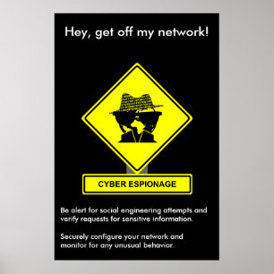 Sicherheitsphoster für Cyber-Spionage Poster