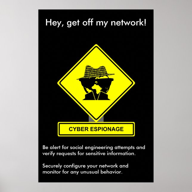 Sicherheitsphoster für Cyber-Spionage Poster (Vorne)