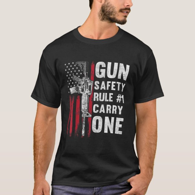 Sicherheitsregel 1 Pro 2. Änderung AR 15 Amerikani T-Shirt (Vorderseite)