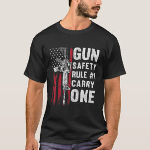 Sicherheitsregel 1 Pro 2. Änderung AR 15 Amerikani T-Shirt
