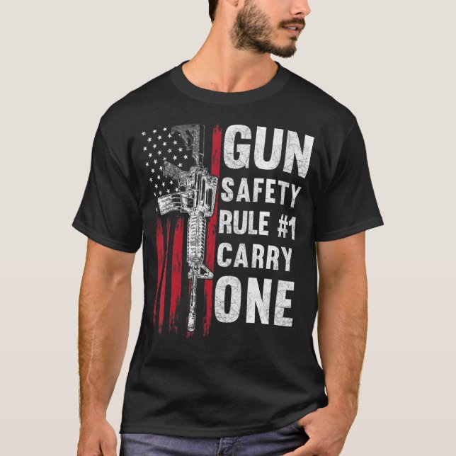 Sicherheitsregel 1 Pro 2. Änderung AR 15 Amerikani T-Shirt (Vorderseite)