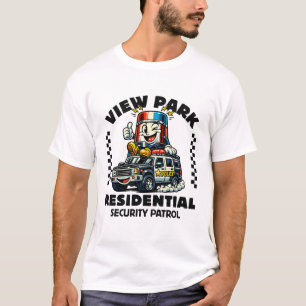 Sicherheitsstreife im Wohngebiet View Park T-Shirt
