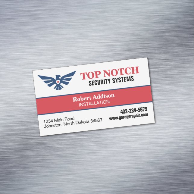 Sicherheitssysteme Magnetische Visitenkarte (Beispiel)