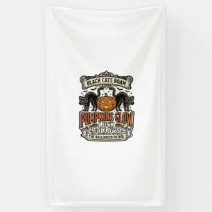 Sicherheitswache-Halloween-Shirt mit schwarzen Kat Banner