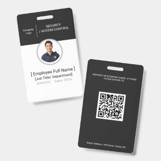 Sicherheitswache Mitarbeiter Foto ID Zugangskontro Ausweis