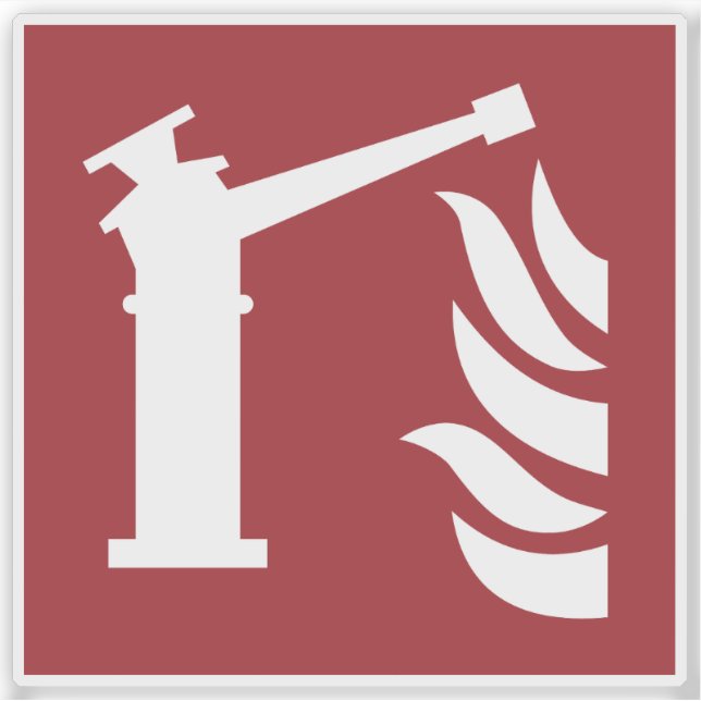 Sicherheitszeichen der Feuerwache Aufkleber (Vorderseite)