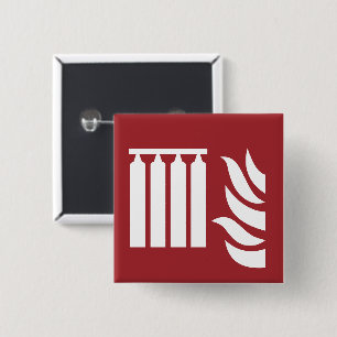 Sicherheitszeichen für fest eingebaute Feuerlöschb Button