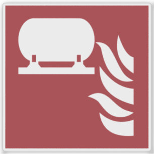 Sicherheitszeichen für fest eingebaute Feuerlösche Aufkleber