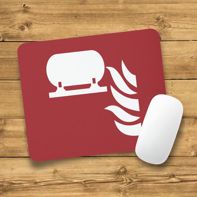 Sicherheitszeichen für fest eingebaute Feuerlösche Mousepad (Von Creator hochgeladen)