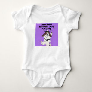 Sicherlich hat nicht JEDER Basset Kung Fu gekämpft Baby Strampler