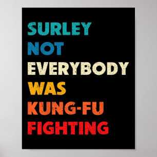 Sicherlich kämpfte nicht jeder lustig Kung Fu Poster