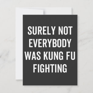 Sicherlich kämpften nicht alle gegen Kung Fu Dankeskarte