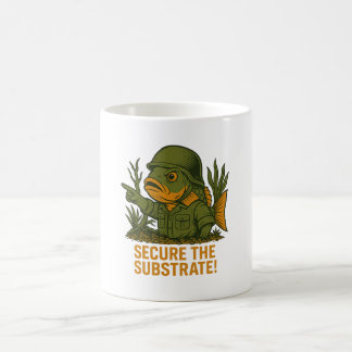 Sichern Sie das Substrat - Funny Cichlid Militärfi Kaffeetasse