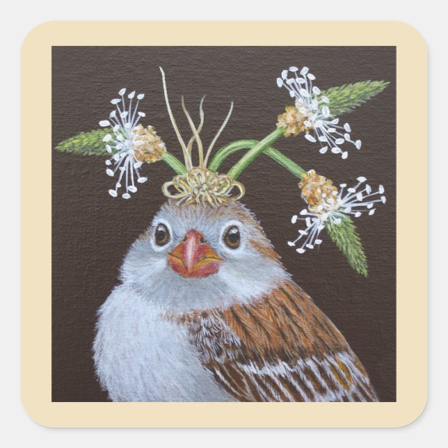 Sichern Sie die Feldsperrosticker Quadratischer Aufkleber (Vorderseite)