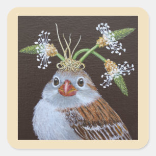 Sichern Sie die Feldsperrosticker Quadratischer Aufkleber