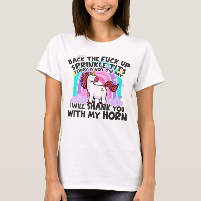 Sichern Sie sich, dass ich Sie mit meinem Horn Uni T-Shirt (Vorderseite)