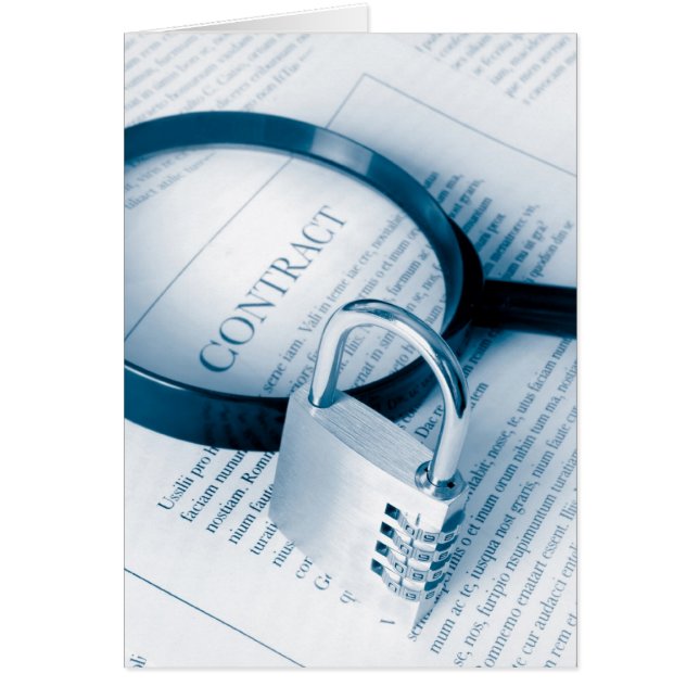 sichern Sie Vertrag (Vorne)